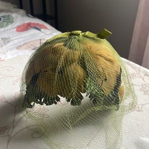 Green Feather Vintage Hat